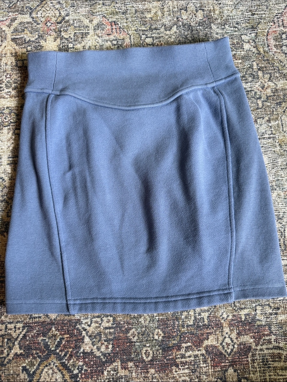 lululemon athletica Slate Blue Ribbed Knit Mini Skirt